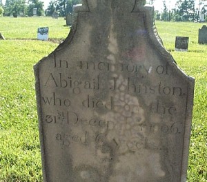 Grave of Abigail Johnston, Infant